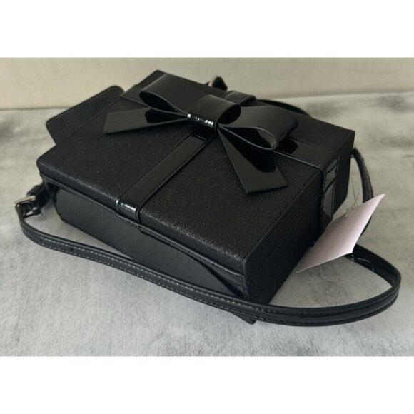 Kate Spade Wrapping Party Gift Box Glittering Crossbody Handbag Black - Picture 7 of 14